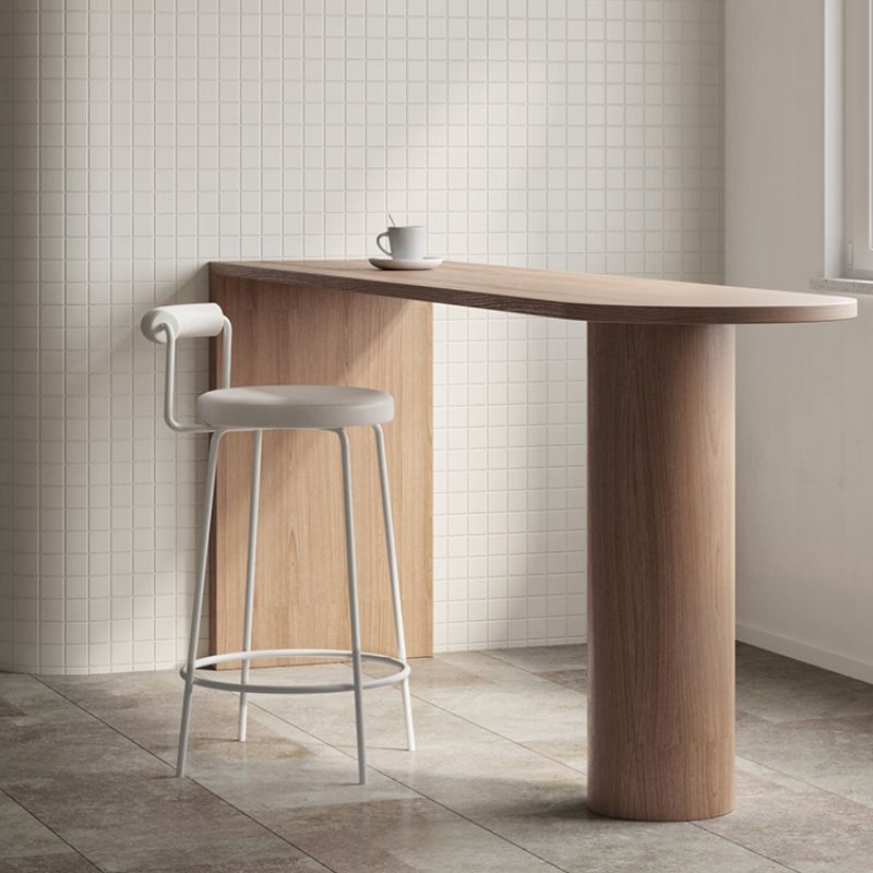 Solid Wood Bar Wine Table Modern Living Room Double Pedestal Bar Stool Table