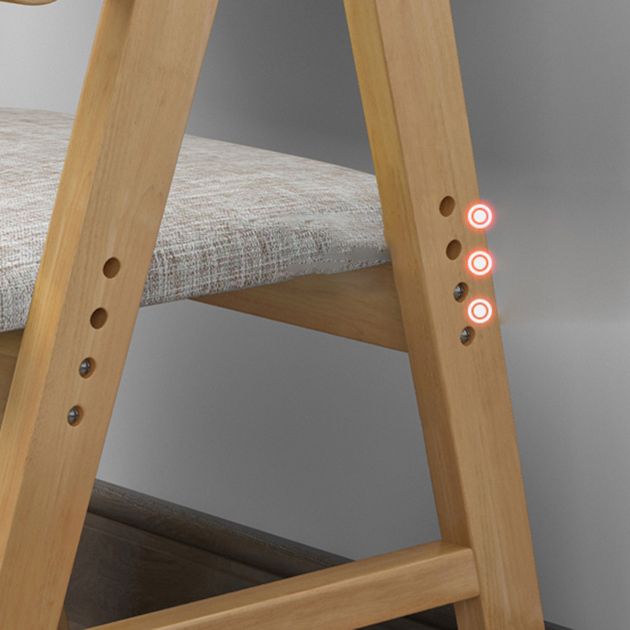 Silla de comedor con respaldo abierto, brazo tapizado, silla de comedor individual con patas de madera