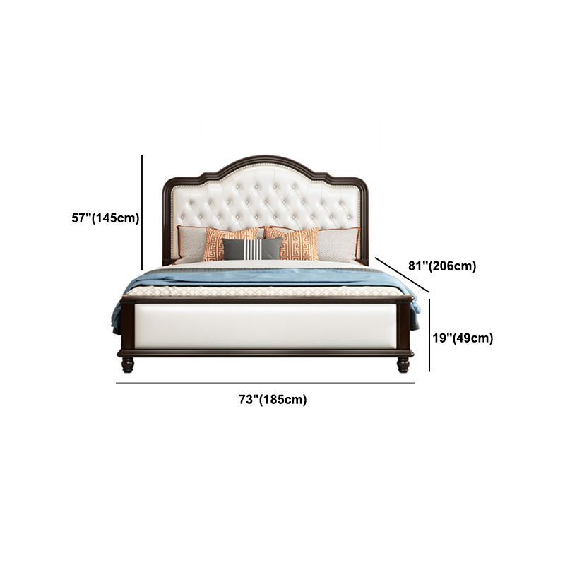 Traditional Standard Bed with Tufted and Camelback Panel Headboard