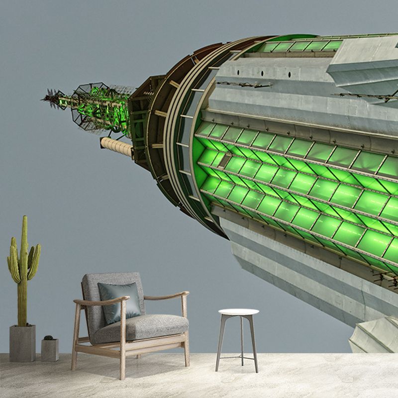 City Building Murals Waterproofing Wall Decor for Meeting Room, Custom Size Available