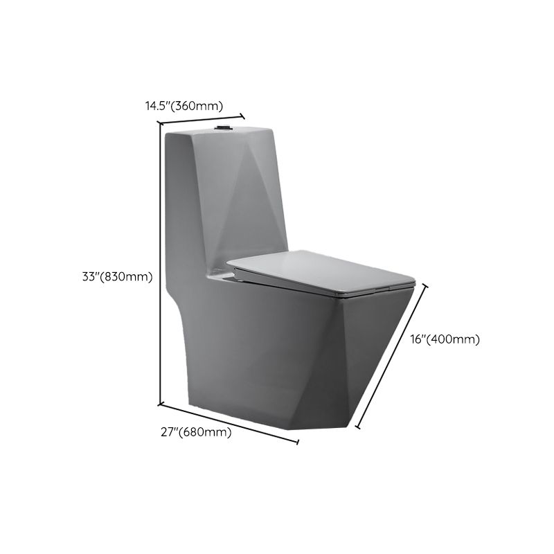 Modern One Piece Toilet Bowl Siphon Jet Flush Toilet with Seat