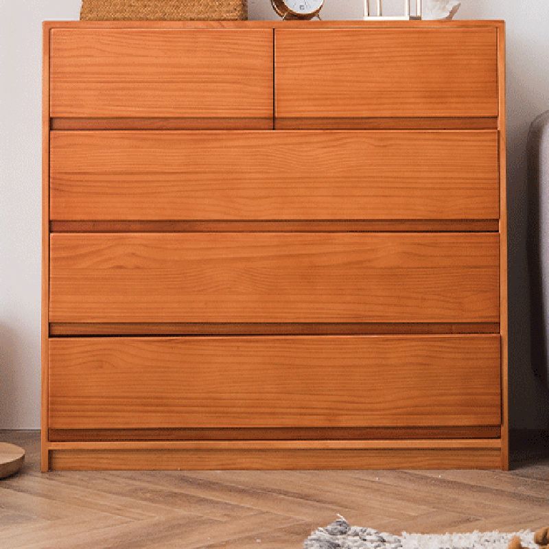 15.74" Wide Modern Accent Chest with 5/6Drawers Wood Rectangle Chest