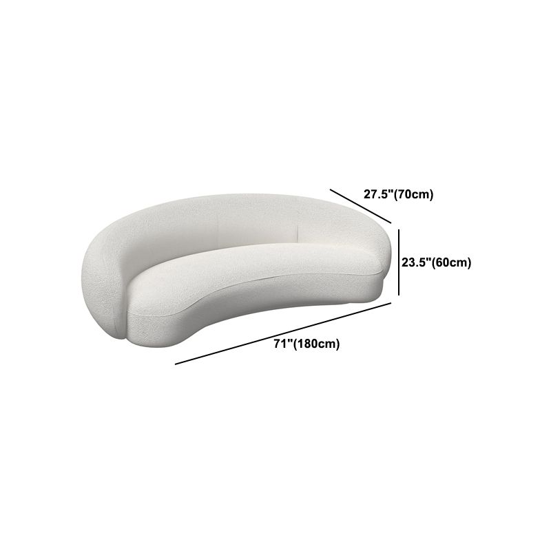 Contemporary Sloped Arm Curved Sofa Tight Back Seating for Living Room
