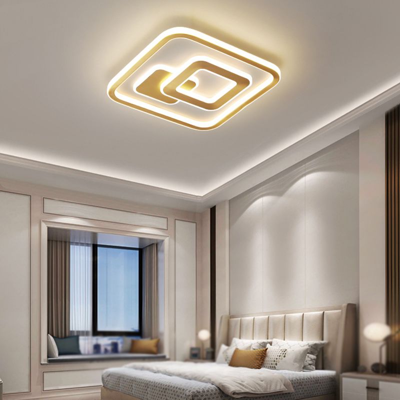Minimalist Ceiling Lighting Fixture Geometric LED Flush Mount Light Fixture