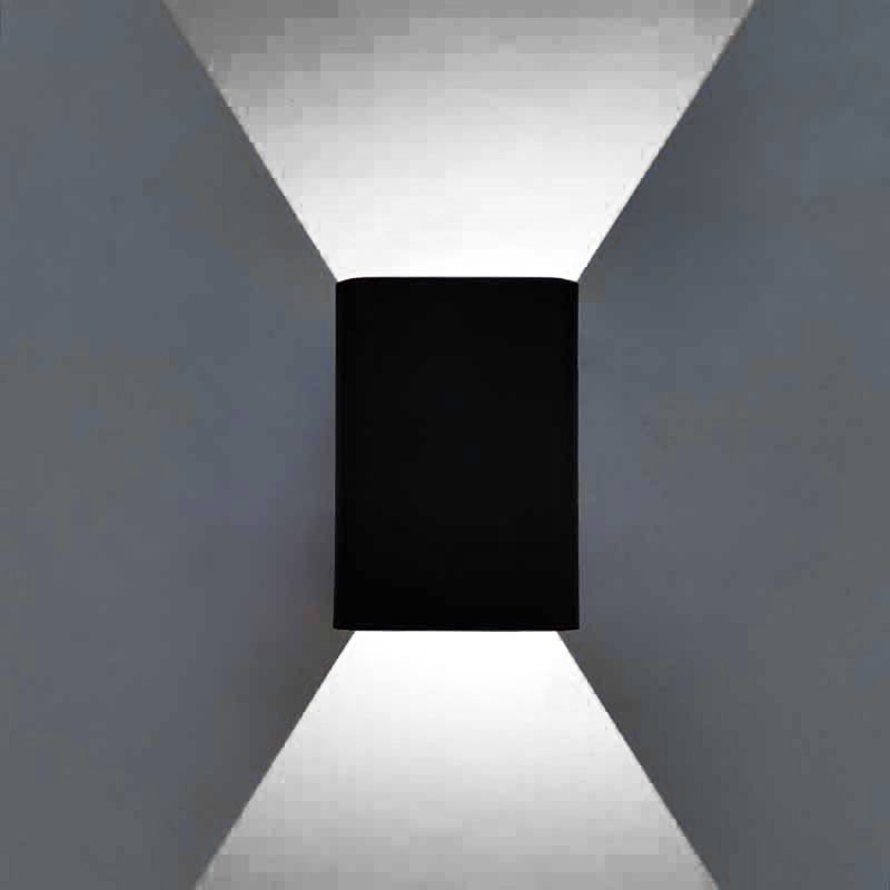 Aluminum Box Wall Sconce Simple Style LED Up and Down Wall Light for Hallway