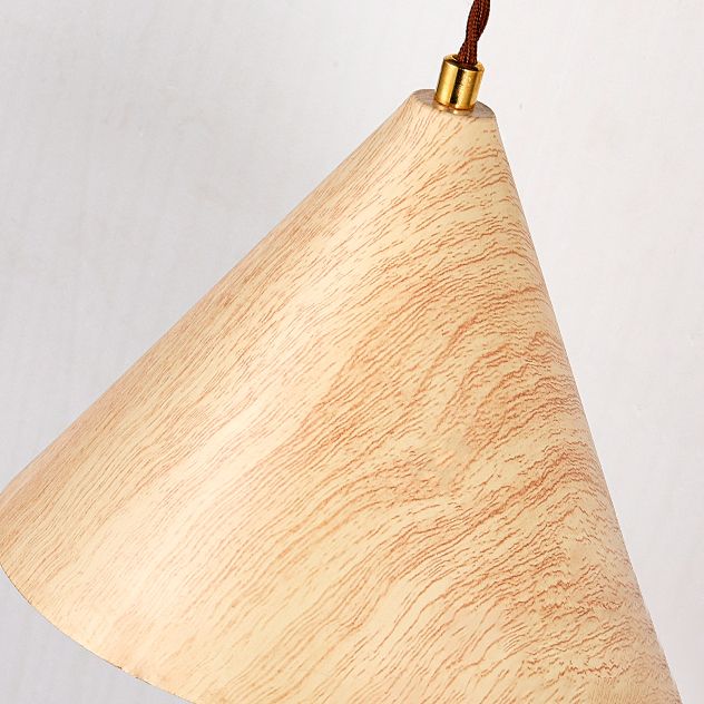 Cone Shape Wood Vanity Lamp Modern Style 1 Light Vanity Light Fixture