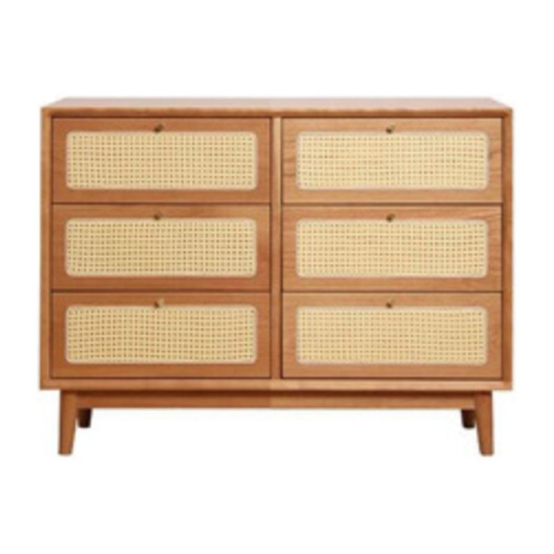 15.6-inch Width Contemporary Storage Chest Solid Wood Dresser with 6/9 Drawers