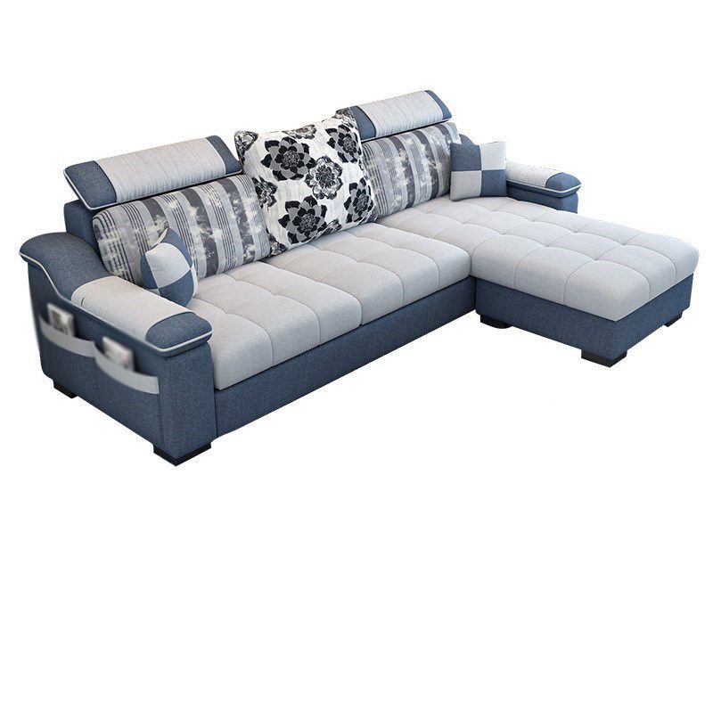 Sloped Arms Sectionals 106.3"L High Back Sofa with Storage for Apartment