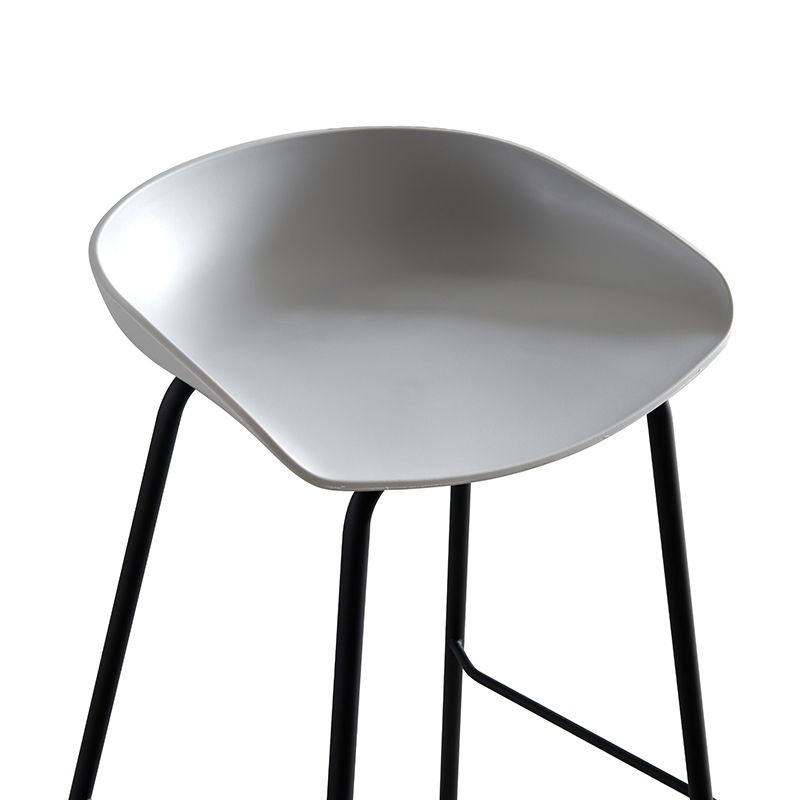 Industrial Indoor Plastic Bucket Seat Bar Stool with Footrest
