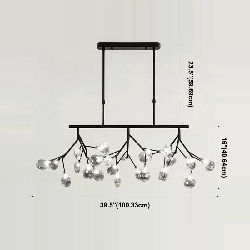 Metal Hanging Pendant Lights Living Room 27 Heads Creative Modern Island Lamps