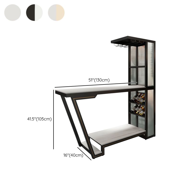 Modern Stone Bar Dining Table Rectangle Bar Table for Dining Room