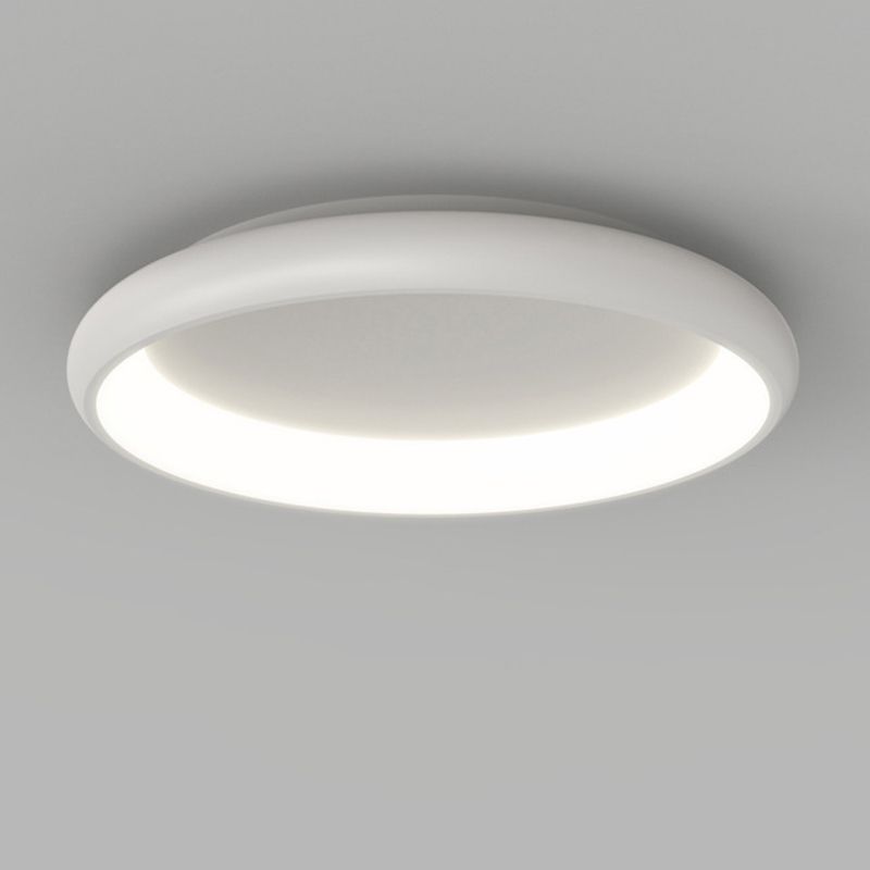 Single Contemporary White Flush Mount Lighting Round Acrylic Ceiling Light