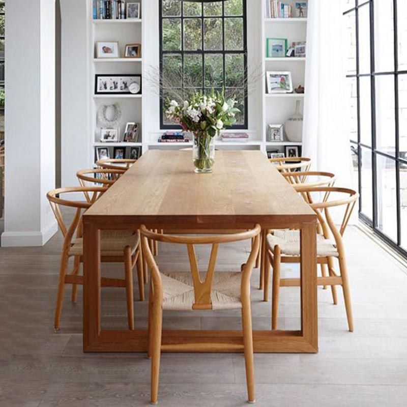 Modern 1/9 Pieces Dining Set Rectangle Pine Wood Dining Table for Dining Room