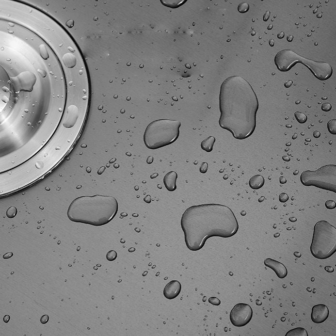 Kitchen Double Sink Stainless Steel Drop-In Kitchen Sink in Black