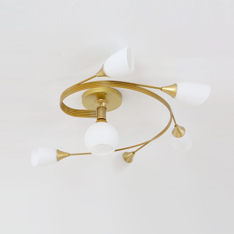 Glass Geometric Shape Flush Mount Light Modern-Style Multi Lights Flush Ceiling Light