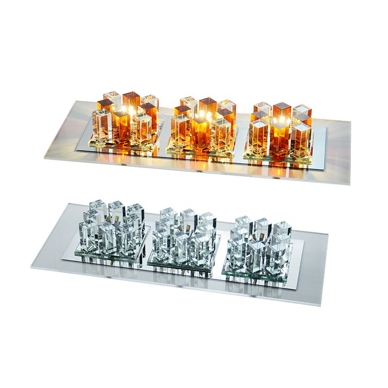 Rechteck LED Bündig Mount Licht Einfachheit Crystal Entryway Flush Mount Ceiling Licht