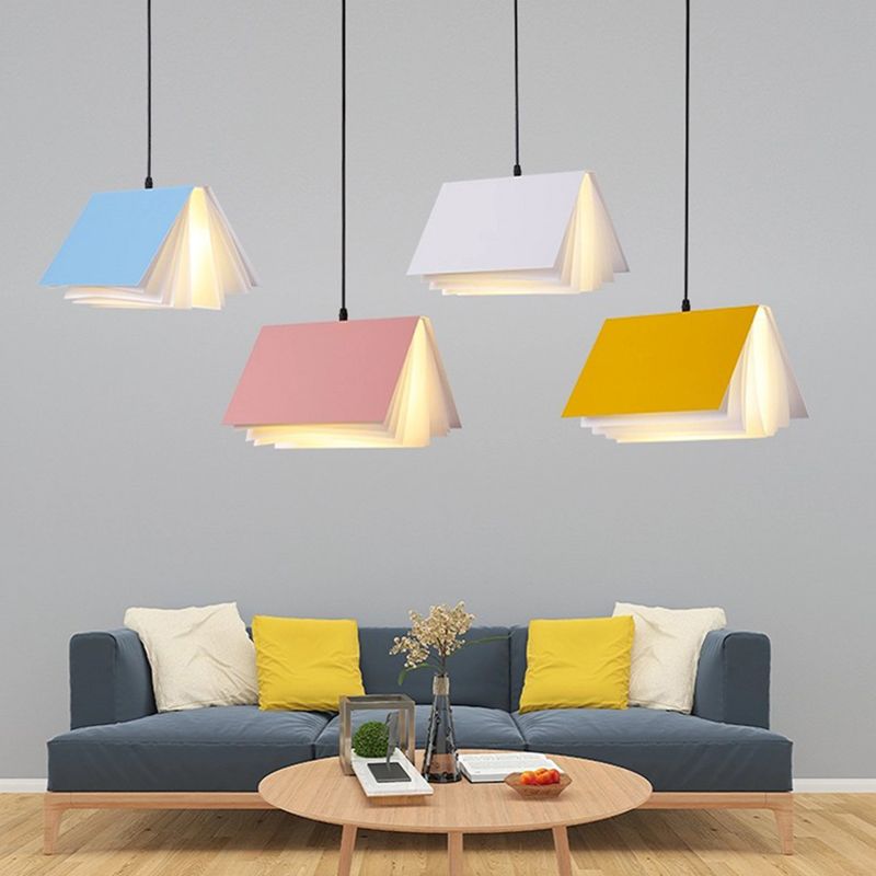 Libro moderno di semplicità a sospensione Lampada a sospensione in metallo a sospensione per il ristorante