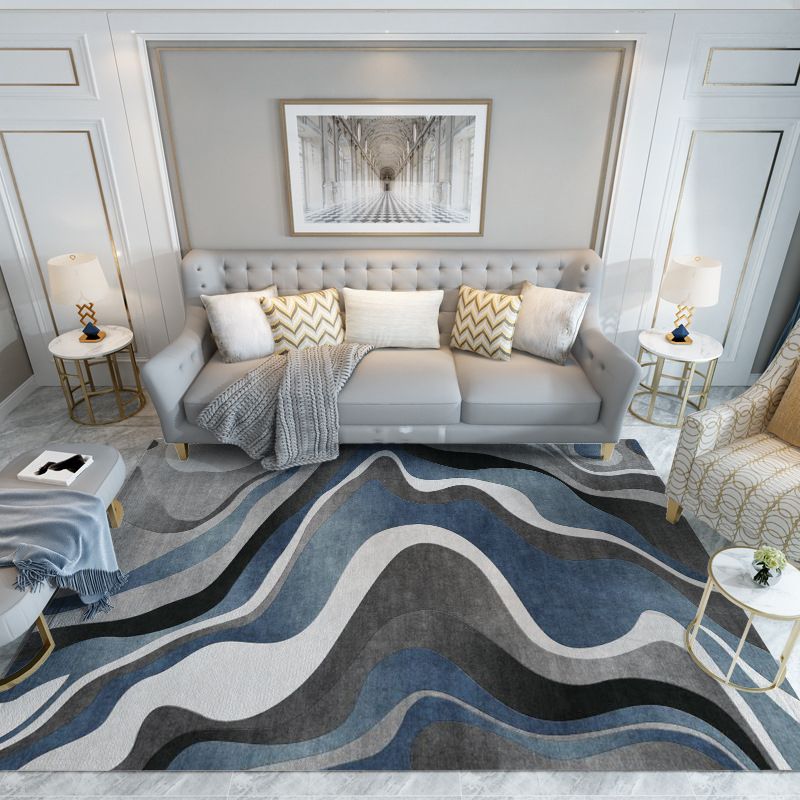 Light Brown Rug Polyester Cube Rug Washable Indoor Rug for Home Decoration