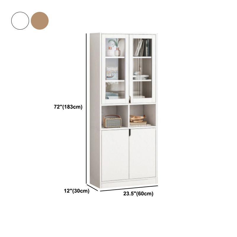 Scandinavian Closed Back Book Shelf 11.8'" W Wood Bookcase for Office