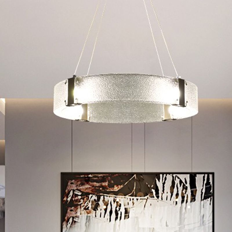 Halo Dining Room lampadario illuminazione in acqua bianca Glass 3 teste kit di luce sospesa modernista