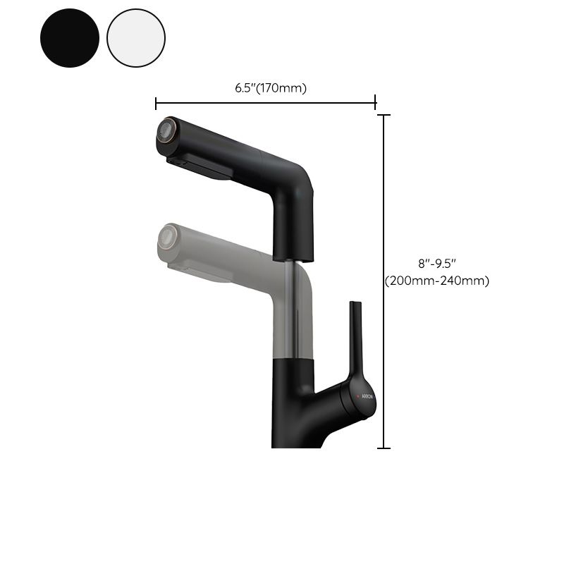 Contemporary Vessel Faucet Lever Handle Swivel Spout Vessel Sink Bathroom Faucet