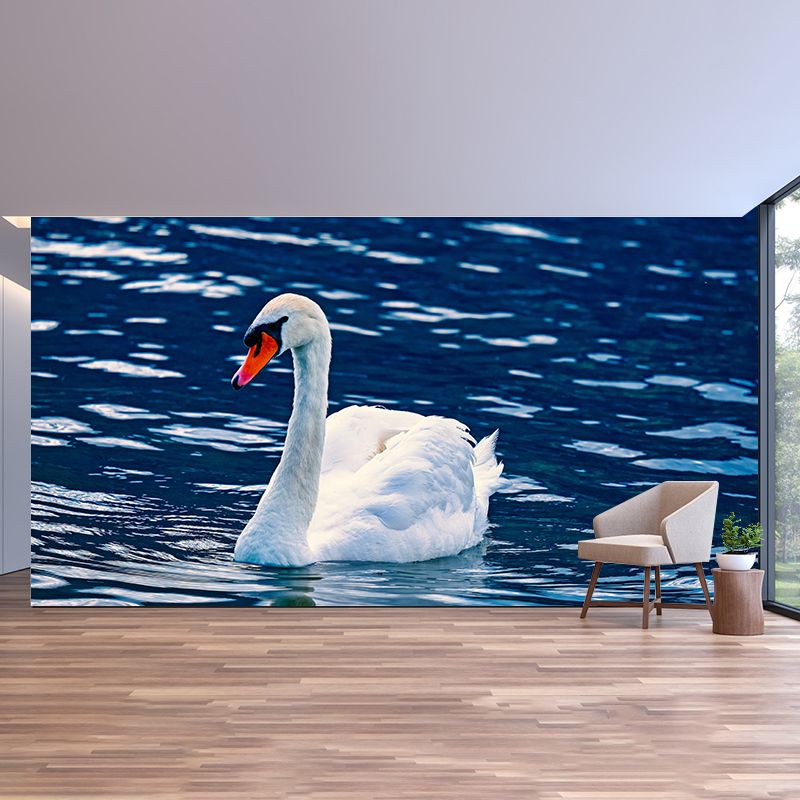 Peinture murale moderne en forme de cygne, couleur douce, résistante à la moisissure, Art mural pour la décoration de la maison