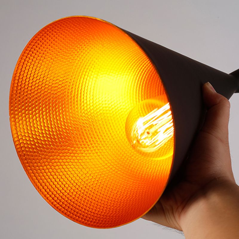 1 Light Schoolhouse Hanging Pendant Lights Industrial Style Metallic Pendant Ceiling Lights