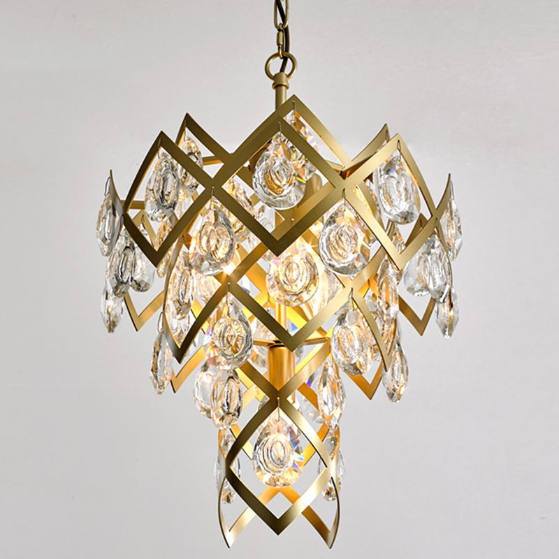 Postmodern Metal Chandelier Lighting Fixture Gold Chandelier Light for Sitting Room