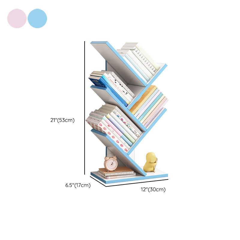 Modern Bookshelf Open Back Engineered Wood Bookcase for Study Room