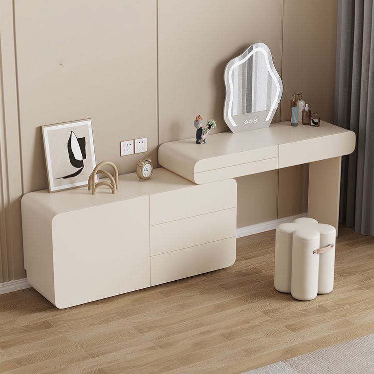 15.75" Wide Make-up Vanity White Makeup Vanity Desk Table with 6 Drawers