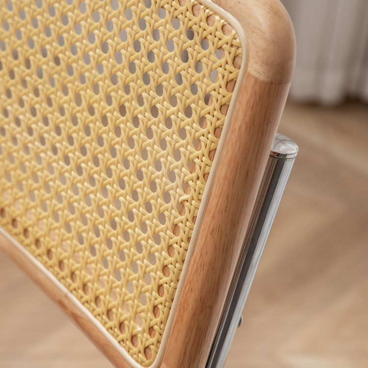 Industrial Style Side Chair Leather Open Back Indoor Dining Chair