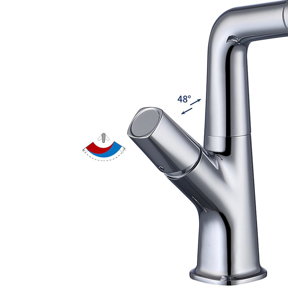 Vessel Sink Faucet Contemporary Single Handle Faucet with Swivel Spout