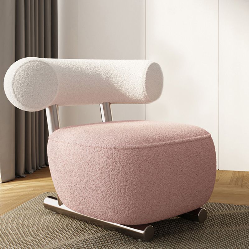 36.22" Wide Parsons Chair Wool Armless Chair for Living Room