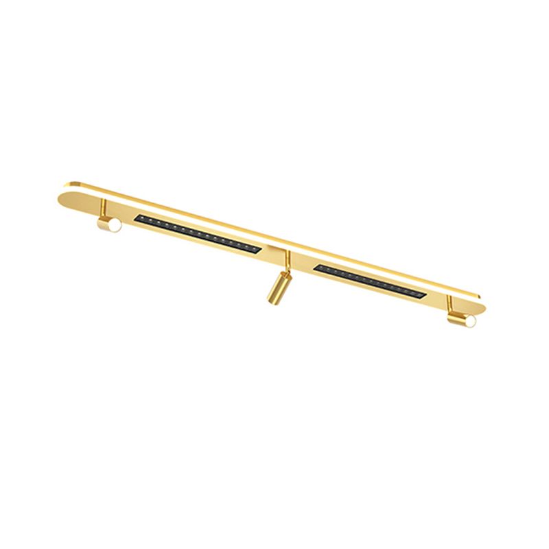 Linear Shape Flush Lights Modern Style Metal 4 Lights Flush Mount Fixture