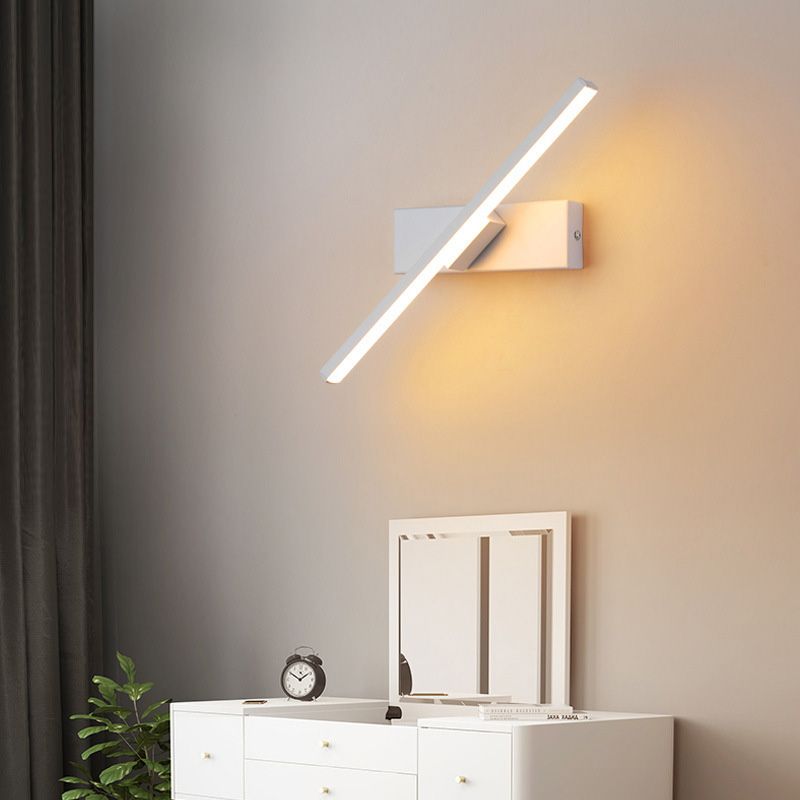 Modern Minimalist style Linear Wall Mount Light Fixture Metal Wall Sconces for Bedroom