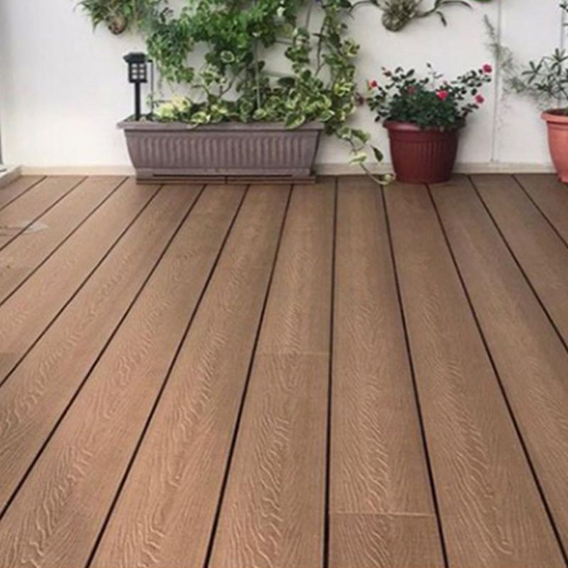 Waterproof Engineered Hardwood Flooring Medium Wood Click-Locking for Patio Garden