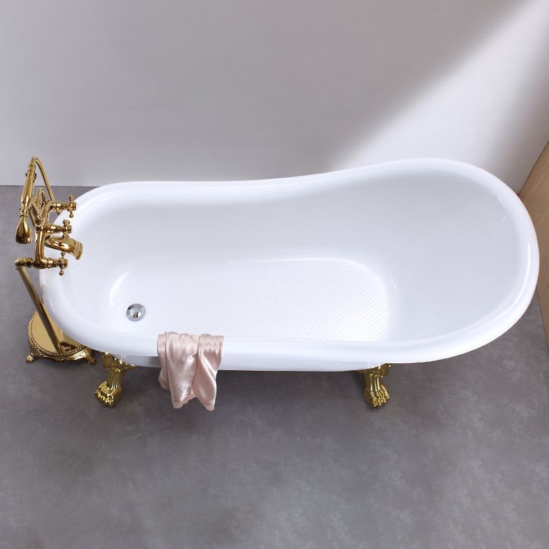 Acrylic Soaking Bathtub Antique Finish Oval Freestanding Bath Tub (Faucet not Included)