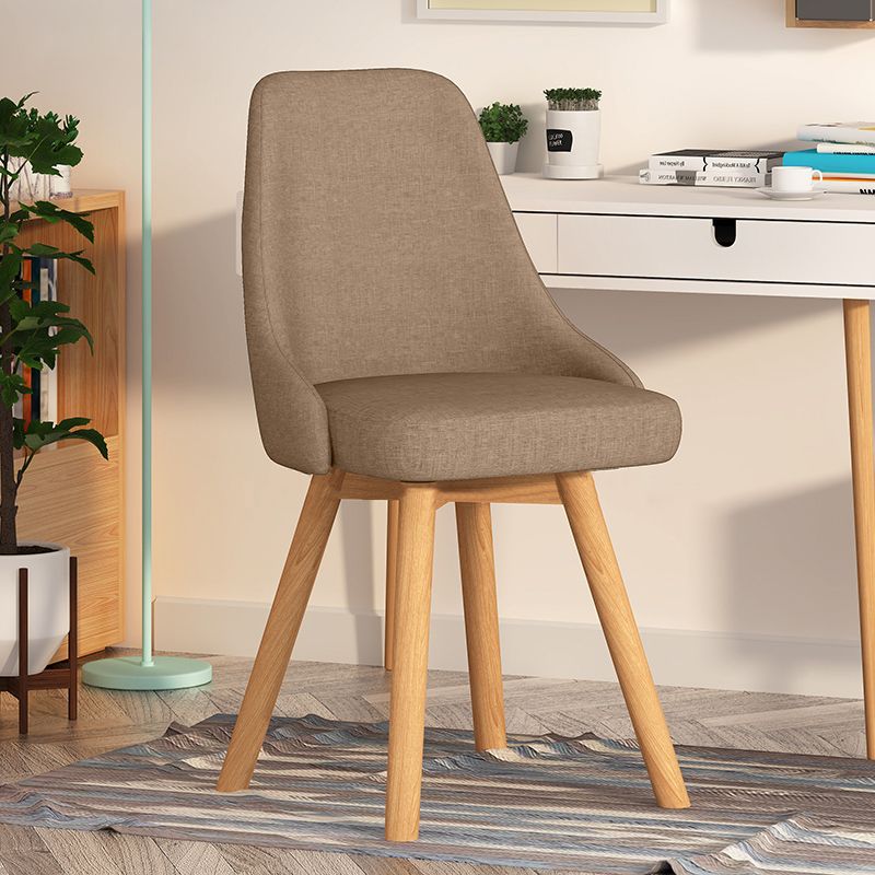 Solid Wood Dining Chair Modern Style Swivel Side Chair for Dining Room