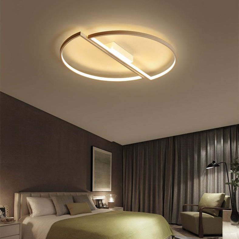 Modern Style Metal Geometric Flush Mount Ceiling Light for Bedroom Living Room