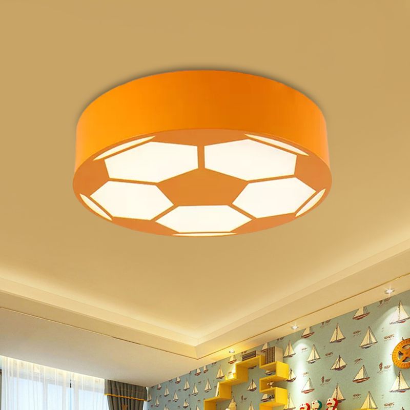 Plafonnier LED en métal de style enfant avec abat-jour en acrylique, rouge/jaune/bleu