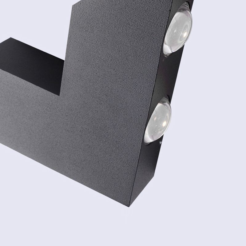 Geometric LED Wall Mount Black / White Metal Contemporary Wall Light