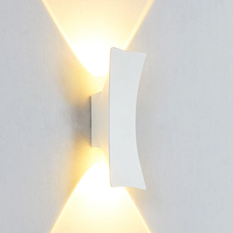 Hourglass 2 - Light Wall Flush Mount Black / White Metal Wall Light