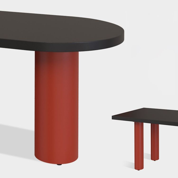 Solid Wood Contemporary Freeform Table Pine Wood Top Indoor Table for Dining Room