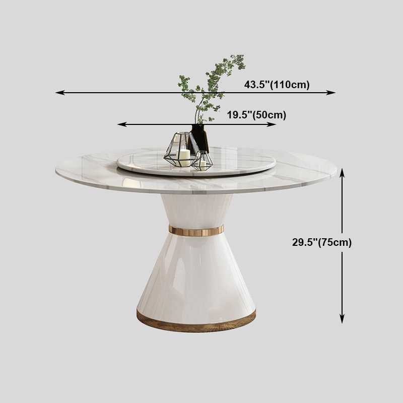 Modern Style 1/4/5/7 Pieces Dining Sintered Stone Dining Table Set with Metal Legs