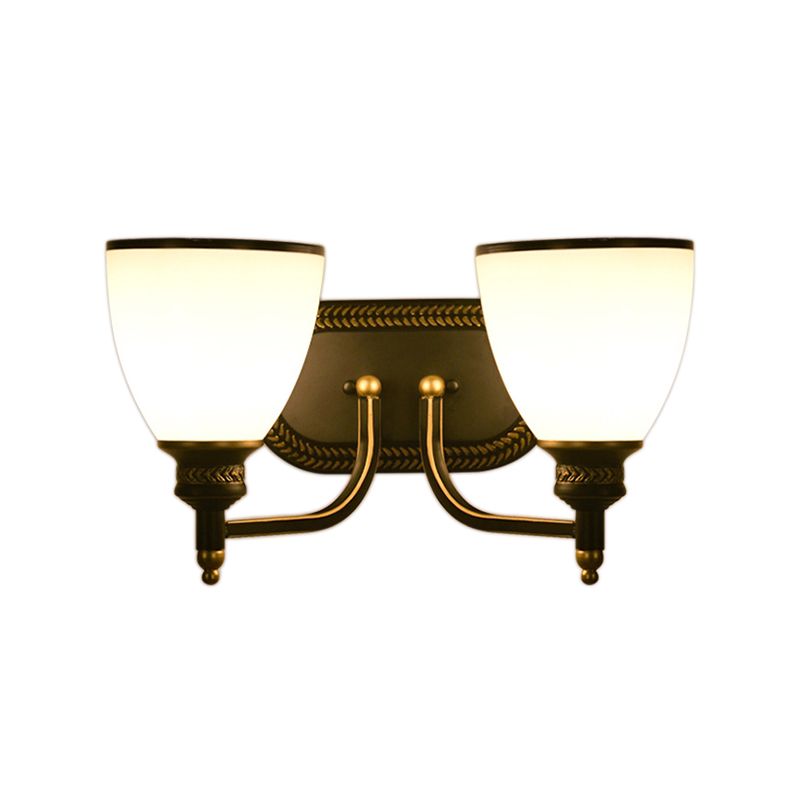 Contemporary Black 1/2-Light Wall Mounted Sconce Glass LED Statement Wall Light
