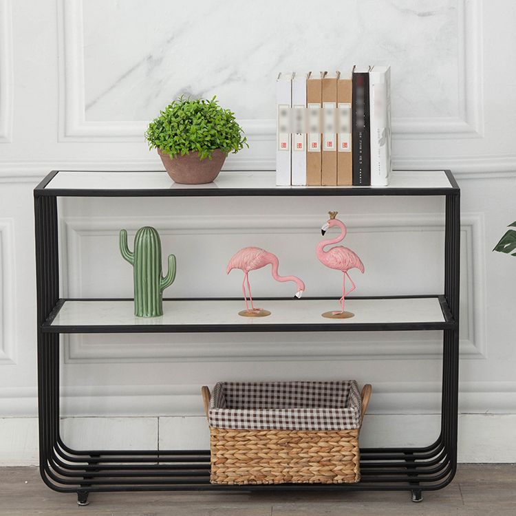 Libreria a spalla di scaffale in stile glam per ufficio e sala da studio