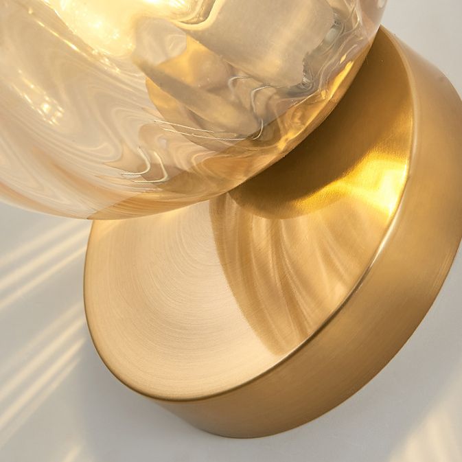 Modern Simplicity Wall Sconce 1 Light Metal Wall Lamp with Glass Ball Shade