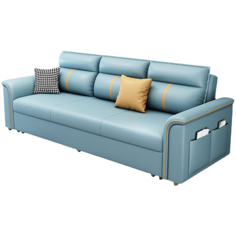 Contemporary Stain Resistant Sofa Bed Faux Leather Bed Sofa Couch