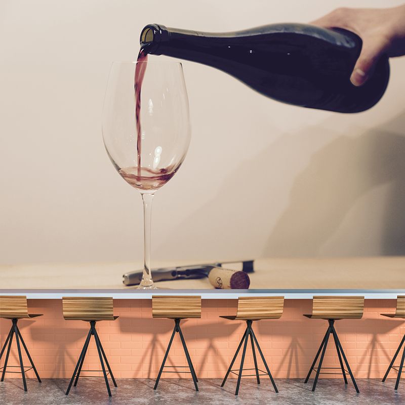 Grape Wine Wall Mural Modern Decoration for Bar Restaurant, Custom Size Available