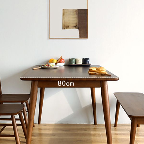 Rectangle Wooden Dining Table Modern Balata Wood Table with 4 Legs for Restaurant